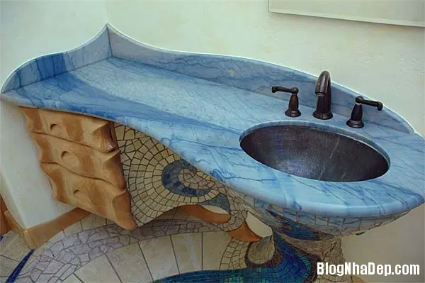 Phòng tắm tuyệt đẹp với những thiết kế đá lát mosaic