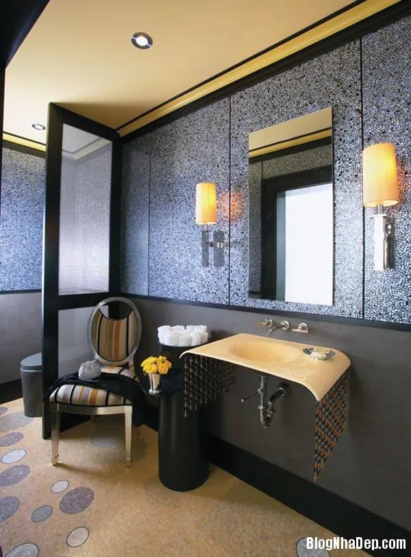 Thiết kế phòng tắm nhỏ thanh lịch dành cho khách