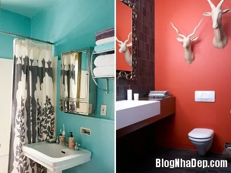Trộn lẫn những màu sắc cho phòng tắm