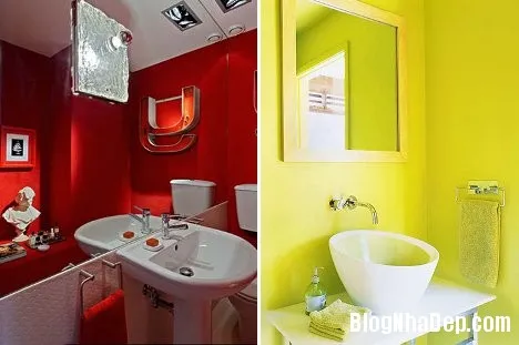 Trộn lẫn những màu sắc cho phòng tắm