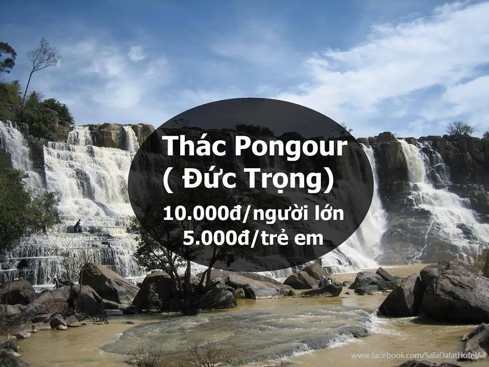 Giá vé tham quan thác Pongour ở Đà Lạt cập nhật mới nhất 2021