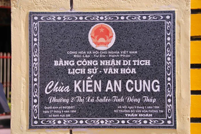 Kiến An Cung - ngôi chùa người Hoa nổi tiếng ở Đồng Tháp